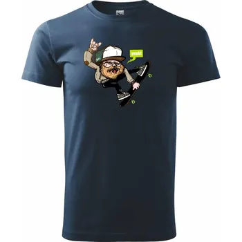 Pánské tričko Skate lumberjack - Triko extra velké (5-8XL) - 8XL ( Námořní modrá (velmi tmavá - téměř černá) )