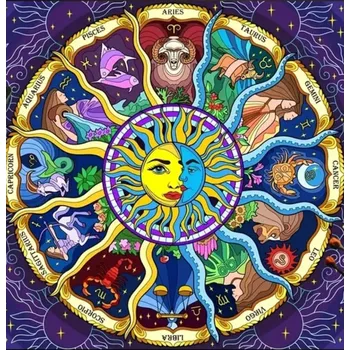 ubrus Vykládací ubrus - Malovaný zvěrokruh