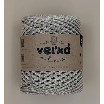 Příze Velká vlna Špagát 3mm Rozkvetlá louka s lurexem (Špagátová příze 3mm Rozkvitnutá lúka)