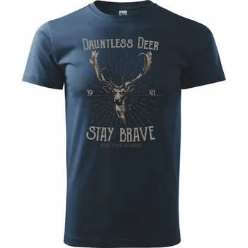 Deer staybrave - Triko extra velké (5-8XL) - 8XL ( Námořní modrá (velmi tmavá - téměř černá) )