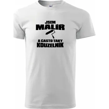 Pánské tričko Malíř kouzelník - Triko extra velké (5-8XL) - 8XL ( Bílá )