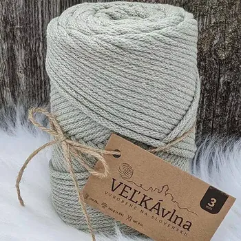 Příze Velká vlna Špagát 3mm Lišejník (Špagátová příze 3mm Lišajník)