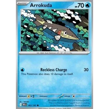Sběratelská karetní hra Pokémon DRI 062/182 Arrokuda - Destined Rivals Stav: Near Mint, Verze: NORMAL