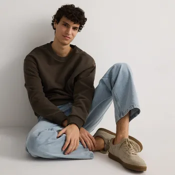 Pánská obuv Reserved - Semišové tenisky - béžová - 158CR-08X - 158CR-08X-44