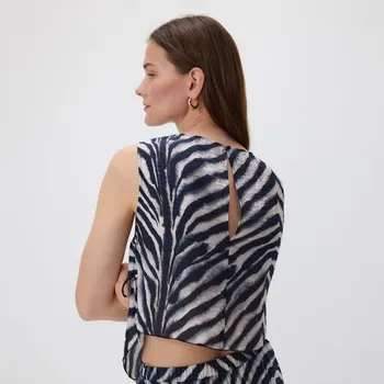 Dámské tričko Reserved - Asymetrický top s modalem - vícebarevná - 439FH-MLC - 439FH-MLC-M