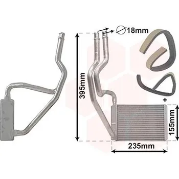 Výměník tepla, vnitřní vytápění VAN WEZEL 18006329