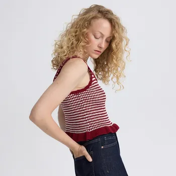 Dámské oblečení Reserved - Pleteninový top - hnědá - 899EX-83X - 899EX-83X-M