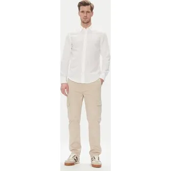 Dámské kalhoty Pepe Jeans Kalhoty z materiálu PM211907 Béžová Slim Fit 38