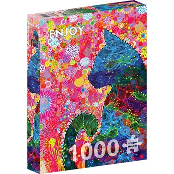 Puzzle ENJOY Přemýšlivá kočka 1000 dílků