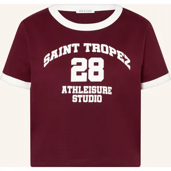 Mrs & Hugs Dámské Tričko, tmavě červená / režná, 38