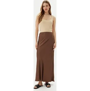 Dámské oblečení ViCOLO Maxi sukně TD0472 Hnědá Slim Fit L