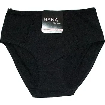 Dámské kalhotky do pasu jednobarevné 38303 černé 607-48