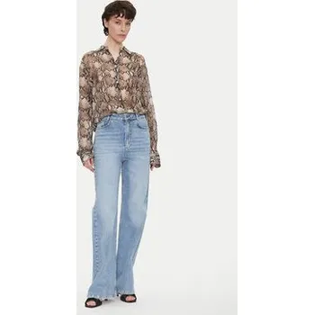 Dámská košile HUGO Košile The Boyfriend 50539779 Hnědá Oversize 42