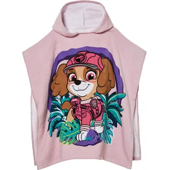 Dětské pončo, 60 x 120 cm / Plážová osuška, 75 x 150 cm (pončo/růžová)