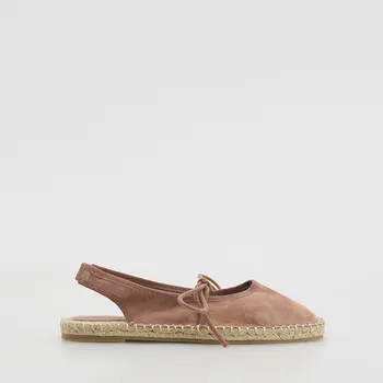 Dámský kabát Reserved - Semišové espadrilky s vázáním - kávová - 428CP-84X - 428CP-84X-38