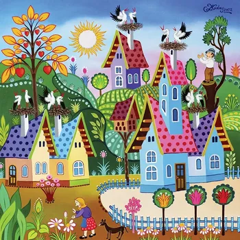 Puzzle Alipson Shromažďování čápů 1000 dílků