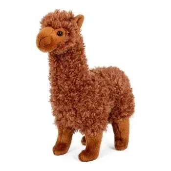 plyšák Plyšová Lama Alpaka 30 cm Hnědá
