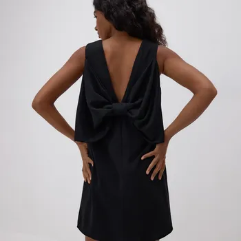 Dámské šaty Reserved - Šaty s mašličkou na zádech - černý - 536FB-99X - 536FB-99X-XXL