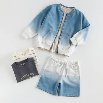 Chlapecká mikina Reserved - Bavlněná souprava se šortkami - tmavomodrá - 815DO-59X - 815DO-59X-92