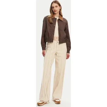 Dámská casual bunda ONLY Bunda z imitace kůže Mountain 15335923 Hnědá Regular Fit S