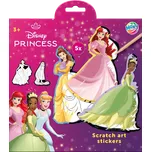 Grafix Škrabací samolepky 5 ks Disney princezny