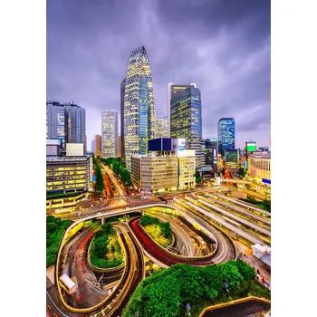 Puzzle ENJOY Čtvrť Niši-Šindžuku Tokio 1000 dílků