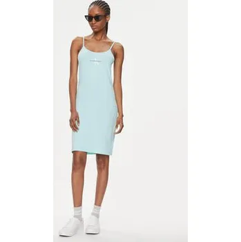 Dámské šaty Calvin Klein Jeans Letní šaty J20J223420 Světle modrá Slim Fit S