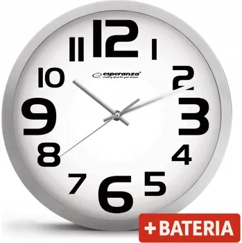 Hodiny Nástěnné hodiny Esperanza bílé 25 cm