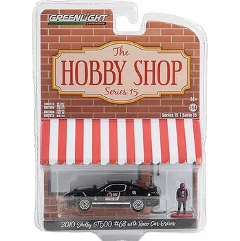 autíčko Shelby GT500 #68 2010 s figurkou závodníka 1:64 Ford Shelby GT 500 N68 2010 with Race Car Driver The Hobby Shop - kovový model 1/64