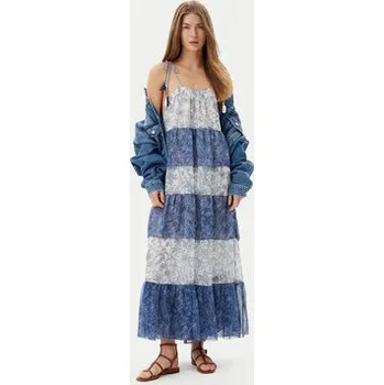 Dámské šaty Pepe Jeans Letní šaty PL953739 Modrá Loose Fit L