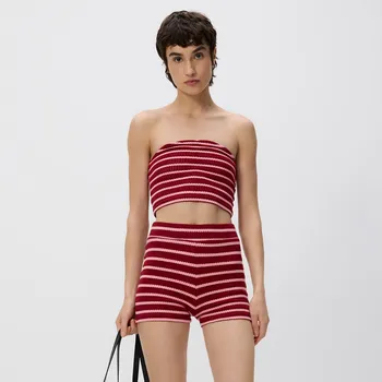 Dámské oblečení Reserved - Pletené šortky s viskózou - vícebarevná - VI086-MLC - VI086-MLC-S