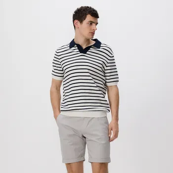 Pánské kalhoty Reserved - Bavlněné kraťasy regular - světle šedá - 9328N-09X - 9328N-09X-XL