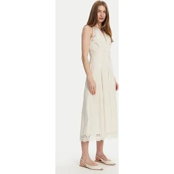 Dámské šaty TWINSET Koktejlové šaty 251TT2090 Écru Regular Fit 40