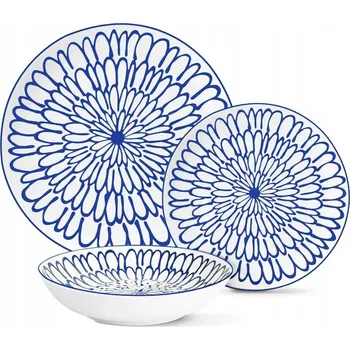 Talíř Porcelánová Jídelní Servis MG Home Fiori 18 ks