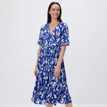 Dámské šaty Reserved - Šaty z viskózy - modrá - 523FB-55X - 523FB-55X-XXL