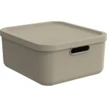 Rotho Úložný box, rovný s víkem, 20l, cappuccino ALBU LIGHT, 40x36x18 cm 191806042