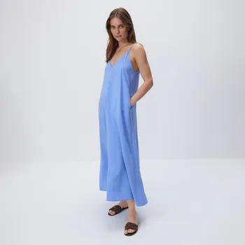 Dámské šaty Reserved - Šaty na ramínka z modalu - modrá - 529FB-55X - 529FB-55X-XXL