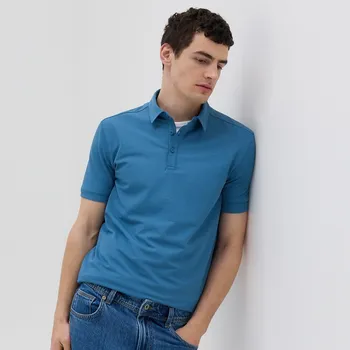 Pánské oblečení Reserved - Strukturované polo regular fit - indigová - 866DI-57X - 866DI-57X-L