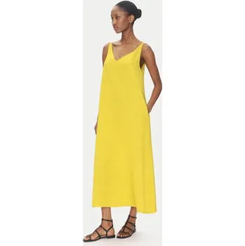 Dámské šaty ViCOLO Letní šaty TD0758 Žlutá Regular Fit S