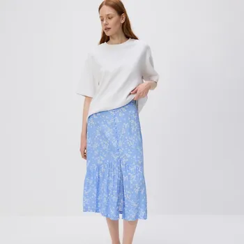 Dámská sukně Reserved - Vzorovaná viskózová sukně - světle modrá - YS104-50X - YS104-50X-L