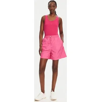 Dámské kraťasy HUGO Šortky z materiálu 50536957 Růžová Relaxed Fit 38