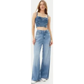 Dámská móda Guess Top W5GH86 D4H7C Modrá Regular Fit S