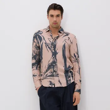 Pánská móda Reserved - Košile se vzorem regular fit - růžová - 772EH-30P - 772EH-30P-S