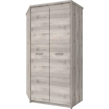 Šatní skříň Rohová skříň dvoudveřová Jazz 101x210x101.3 cm Kaštan nairobi