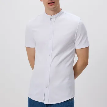 Pánská košile Reserved - Košile super slim fit se stojáčkem - bílá - 877DI-00X - 877DI-00X-XL