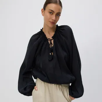 Dámská halenka Reserved - Halenka oversize střihu - černý - 395FH-99X - 395FH-99X-L