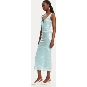 Dámské šaty Bardot Koktejlové šaty Isha Sequin 59272DB Tyrkysová Slim Fit 10