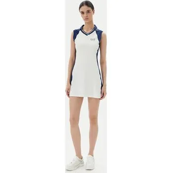 Dámské šaty EA7 Emporio Armani Tenisové šaty 7W000326 AF13282 M0058 Bílá Slim Fit XXL