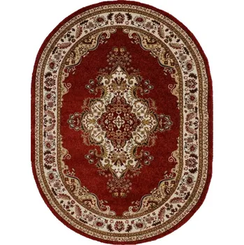 Koberec Jutex Koberec Medailon ovál 6985A 133x190cm červeno-krémový