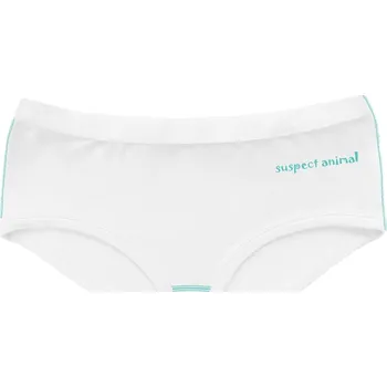 Dětské funkční kalhotky Boxerky EMILY bílá Bamboo Ultra - Azurová / 120